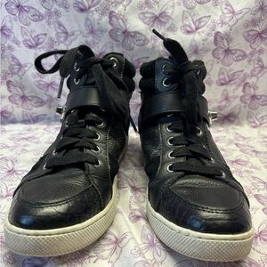 🌀Coach Black Leather Sneakers